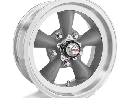 American Racing Vintage VN105D 15X8.5 5X4.75 GRAY MACH-LP -25MM Hot on Sale