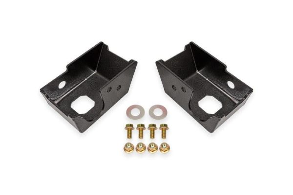 BMR 21-24 Ford Bronco Rear Shock Mount Skid Plates - Black Hammertone Supply