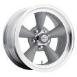 American Racing Vintage VN309 15X8.5 5X4.75 SLV MACH-LP -24MM For Cheap