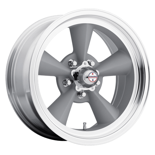 American Racing Vintage VN309 15X8.5 5X4.75 SLV MACH-LP -24MM For Cheap