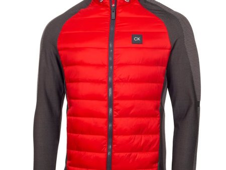 Calvin Klein Dynamo Tech Knit Jacket - Urban Cardinal Red For Sale