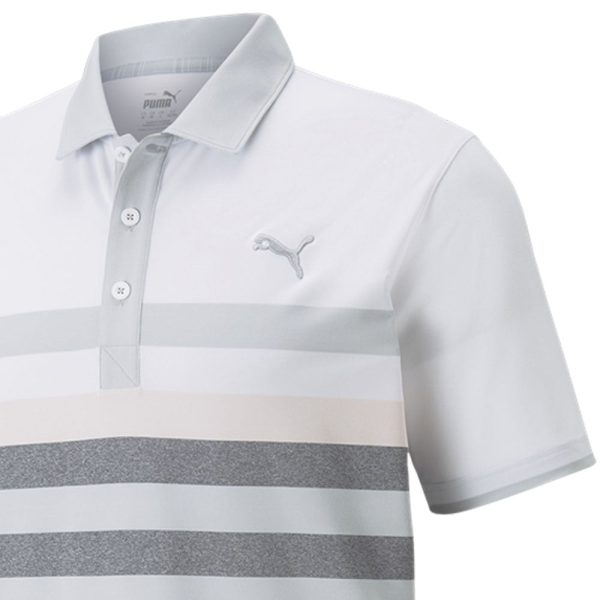 Puma MATTR One Way Polo Shirt - Bright White Chalk Pink on Sale