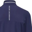 Oscar Jacobson Darwin 1 4 Zip Pullover - Navy White Discount