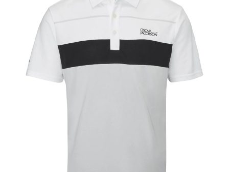 Oscar Jacobson Dodman Polo Shirt - Lunar Grey Black Online Hot Sale