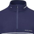 Oscar Jacobson Darwin 1 4 Zip Pullover - Navy White Discount