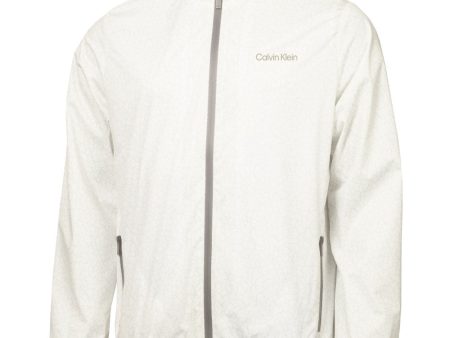 Calvin Klein Nantucket Printed Windbreaker Jacket - White Pale Silver Cheap