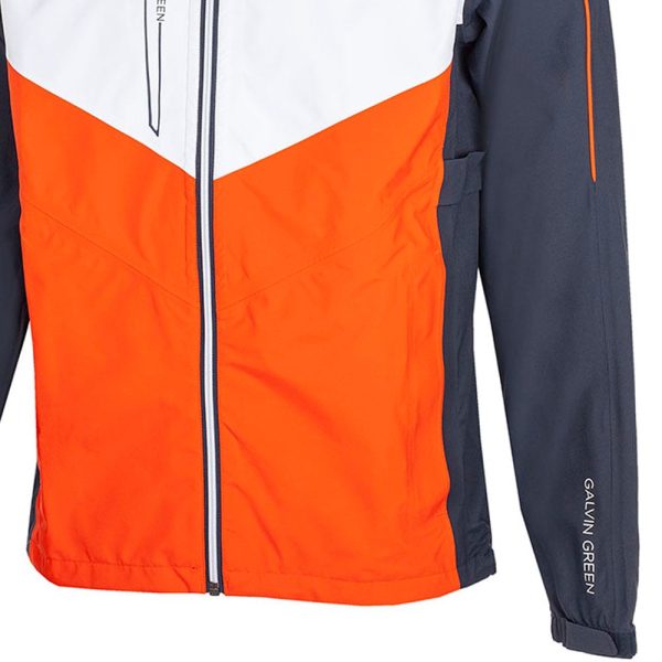 Galvin Green Armstrong Gore-Tex Paclite Waterproof Jacket - Navy Orange White Hot on Sale