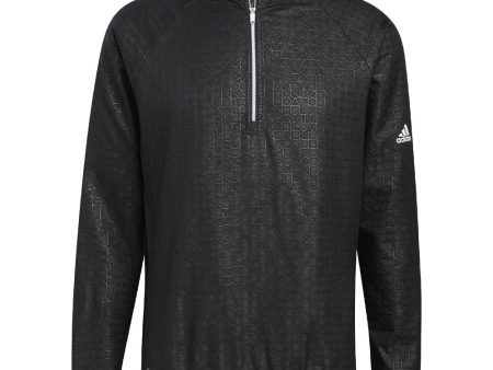 adidas Deboss 1 4 Zip Sweatshirt - Black Sale